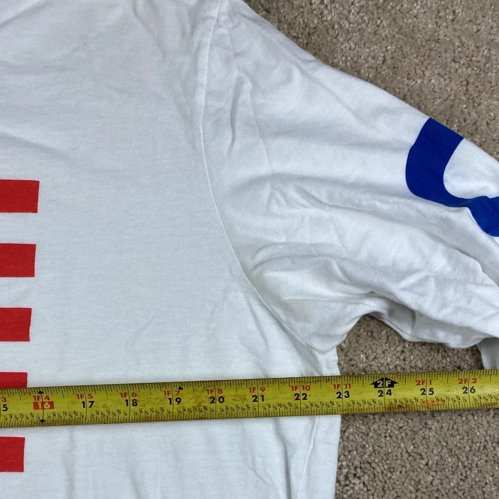 The North Face Mens XL White USA Graphic Long Sleeve T-Shirt Flag Print BX16A14